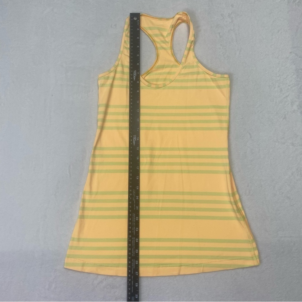 Lululemon Cool Racerback Ocean Stripe Mellow Lemon Women’s Size 8 Rare - Picture 6 of 7